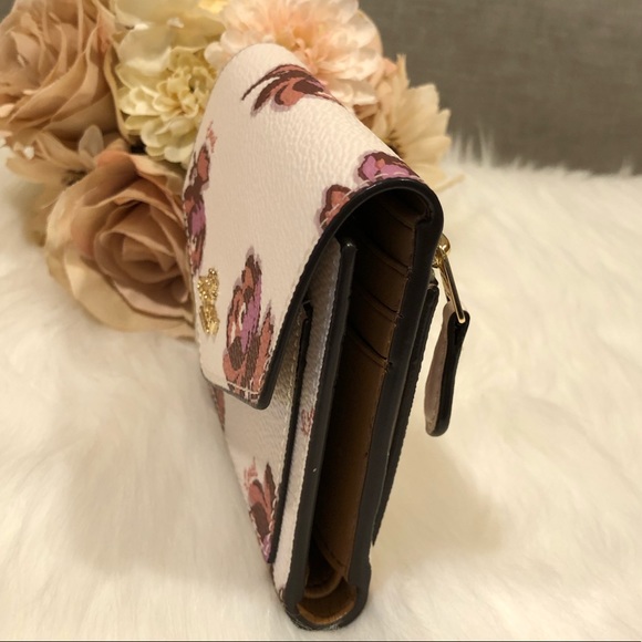 NWT COACH SMALL WALLET WITH FLORAL PRINT - Picture 6 of 8